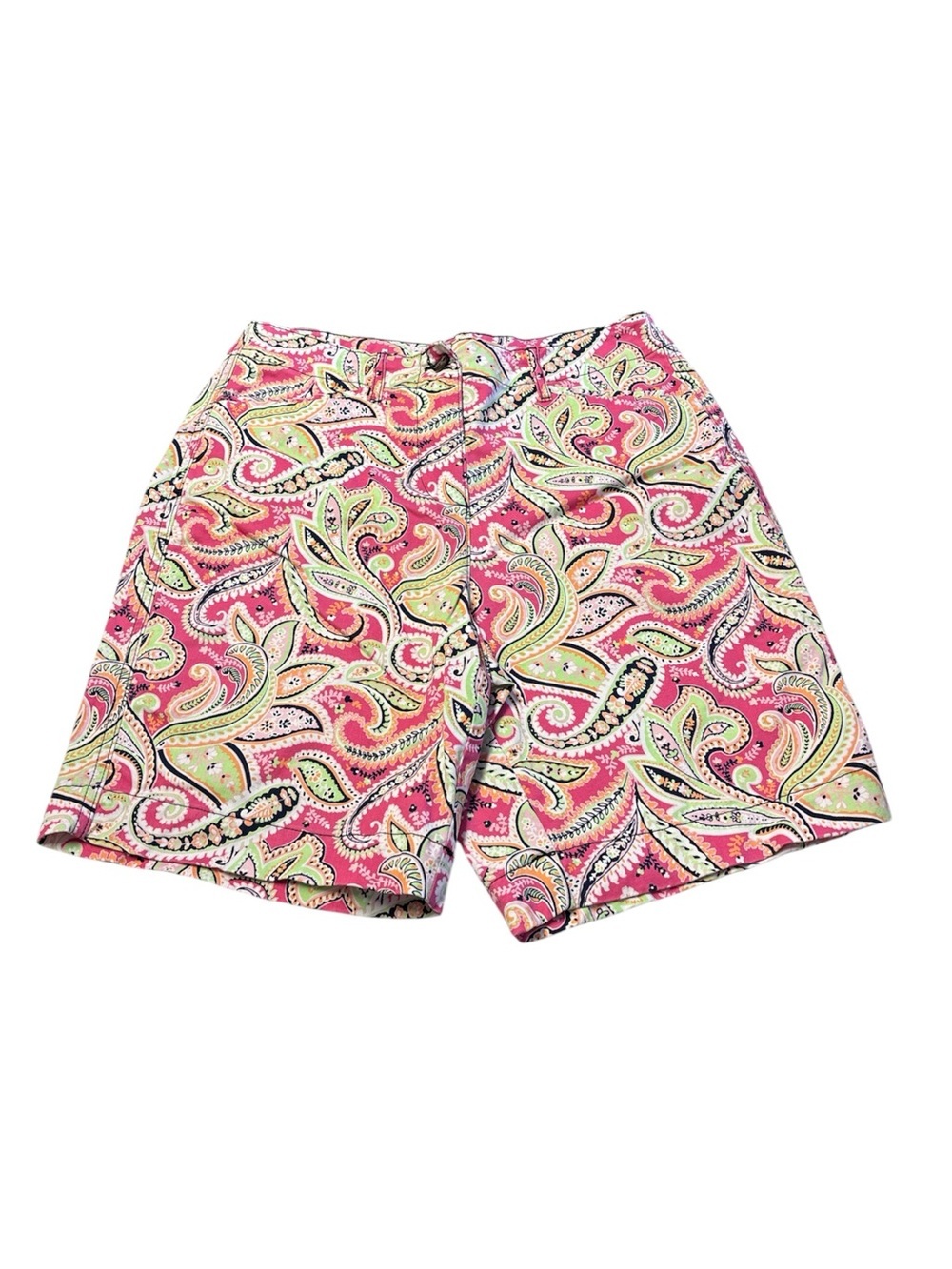 Kim Rogers Women’s Paisley Print Pink Casual Shorts Sz/ 8